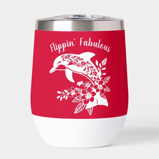 Hawaiian Dolphin- Flippin' Fabulous-Cherry Red (Voorkant)