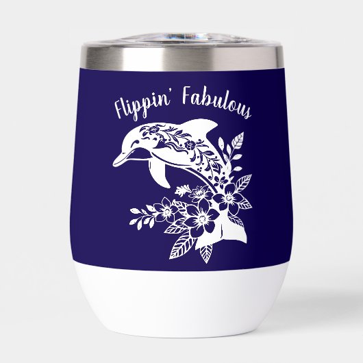 Hawaiian Dolphin- Flippin' Fabulous-Dark Blue (Voorkant)