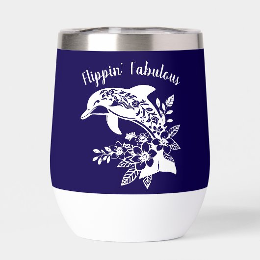 Hawaiian Dolphin- Flippin' Fabulous-Dark Blue (Achterkant)