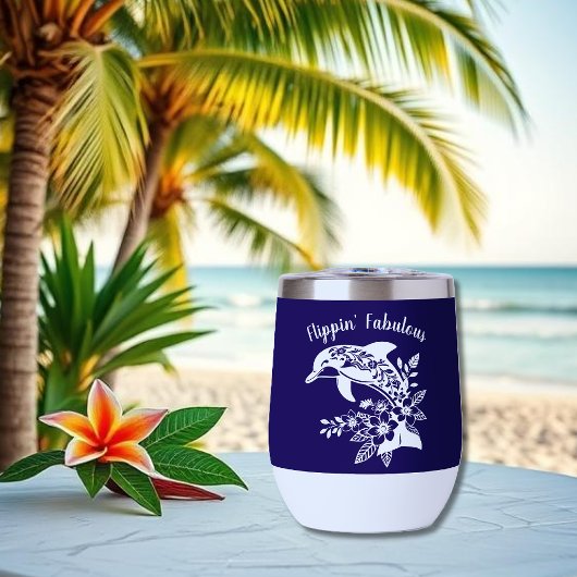 Hawaiian Dolphin- Flippin' Fabulous-Dark Blue