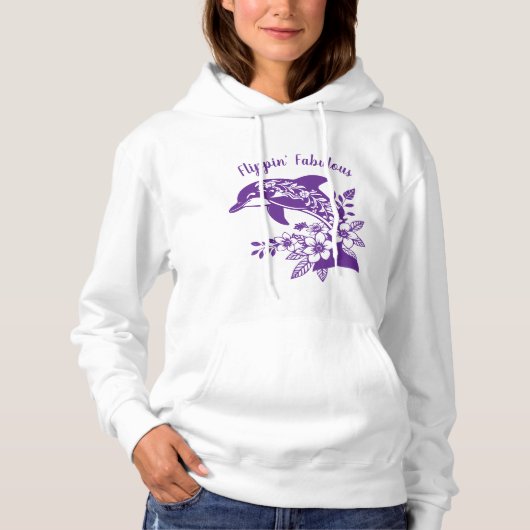 Hawaiian Dolphin Flippin' Fabulous Hoodie (Voorkant)