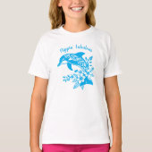 Hawaiian Dolphin Flippin' Fabulous lichtblauw T-shirt (Voorkant)