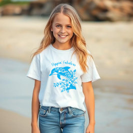 Hawaiian Dolphin Flippin' Fabulous lichtblauw T-shirt