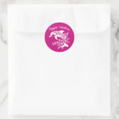 Hawaiian Dolphin Flippin Fabulous-Pink Ronde Sticker (Tas)