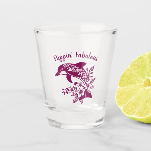 Hawaiian Dolphin Flippin Fabulous Shot Glas (Voorkant)