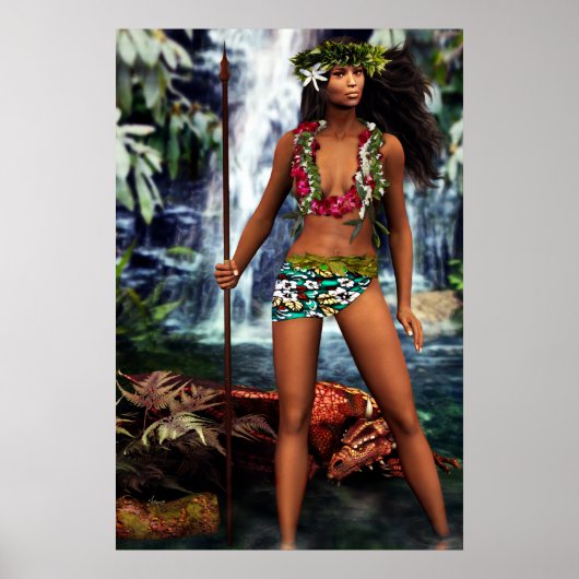 Hawaiian Dragon Goddess Poster (Voorkant)