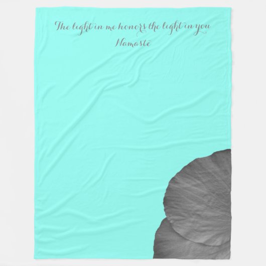 Hawaiian Dreams in Black en White Fleece Deken (Voorkant)