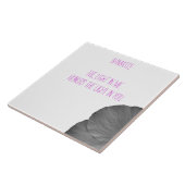 Hawaiian Dreams in Black en White Tegeltje (Zijkant)