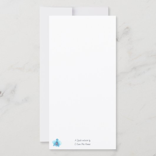 Hawaiian Dreams Tall Note Kaart (Achterkant)