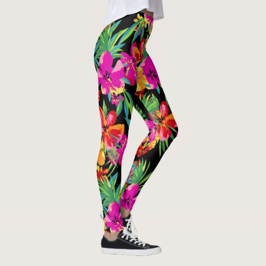 Hawaiian drijft je achtergrondkleur op leggings (Rechts)