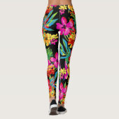 Hawaiian drijft je achtergrondkleur op leggings (Achterkant)