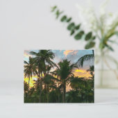 Hawaiian Exotic Beach Palm Trees Briefkaart (Staand voorkant)