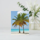 Hawaiian Exotic Beach Palm Trees Briefkaart (Staand voorkant)