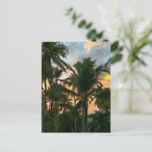Hawaiian Exotic Beach Palm Trees Briefkaart (Staand voorkant)