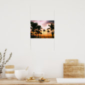 Hawaiian Exotic Beach Palm Trees Poster (Keuken)