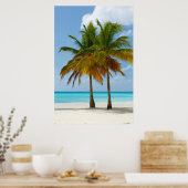 Hawaiian Exotic Beach Palm Trees Poster (Keuken)