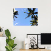 Hawaiian Exotic Beach Palm Trees Poster (Thuiskantoor)