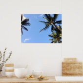 Hawaiian Exotic Beach Palm Trees Poster (Keuken)