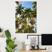 Hawaiian Exotic Beach Palm Trees Poster (Thuiskantoor)