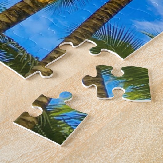 Hawaiian Exotic Beach Palm Trees & Sky Legpuzzel (Zijkant)