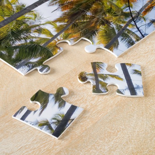 Hawaiian Exotic Beach Palm Trees & Sky Legpuzzel (Zijkant)