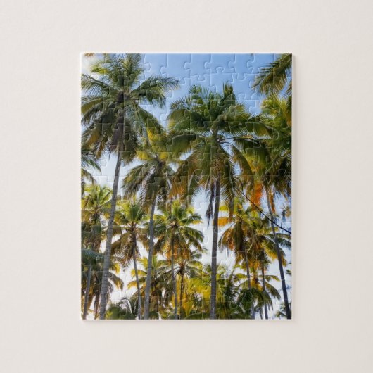 Hawaiian Exotic Beach Palm Trees & Sky Legpuzzel (Verticaal)