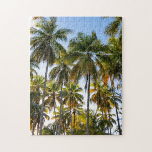 Hawaiian Exotic Beach Palm Trees & Sky Legpuzzel