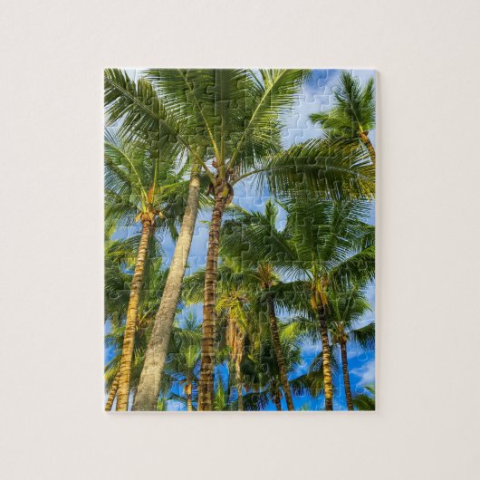 Hawaiian Exotic Beach Palm Trees & Sky Legpuzzel (Verticaal)