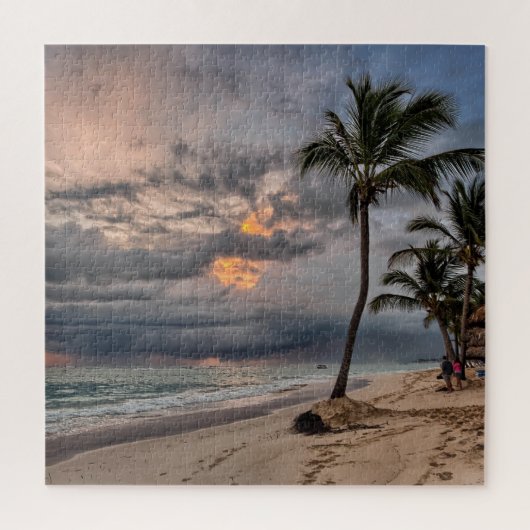 Hawaiian Exotic Beach Palm Trees & Sunrise Legpuzzel (Verticaal)