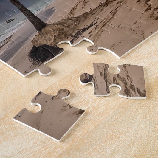 Hawaiian Exotic Beach Palm Trees & Sunrise Legpuzzel (Zijkant)