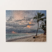 Hawaiian Exotic Beach Palm Trees & Sunrise Legpuzzel (Horizontaal)