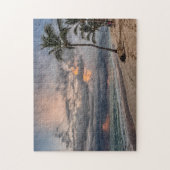 Hawaiian Exotic Beach Palm Trees & Sunrise Legpuzzel (Verticaal)