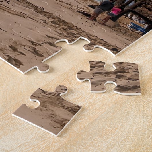 Hawaiian Exotic Beach Palm Trees & Sunrise Legpuzzel (Zijkant)