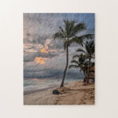 Hawaiian Exotic Beach Palm Trees & Sunrise Legpuzzel (Verticaal)