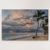 Hawaiian Exotic Beach Palm Trees & Sunrise Legpuzzel (Horizontaal)