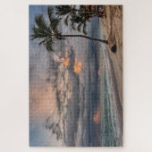 Hawaiian Exotic Beach Palm Trees & Sunrise Legpuzzel (Verticaal)