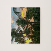 Hawaiian Exotic Beach Palm Trees Sunset Legpuzzel (Verticaal)