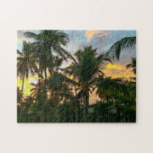 Hawaiian Exotic Beach Palm Trees Sunset Legpuzzel (Horizontaal)