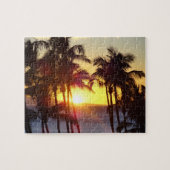 Hawaiian Exotic Beach Palm Trees Sunset Legpuzzel (Horizontaal)
