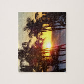 Hawaiian Exotic Beach Palm Trees Sunset Legpuzzel (Verticaal)