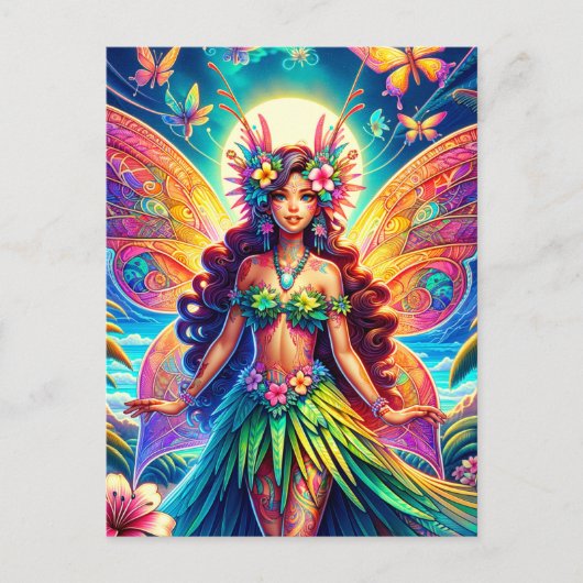 Hawaiian Fairy Briefkaart (Voorkant)