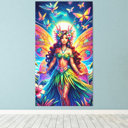 Hawaiian Fairy Canvas Afdruk (Insitu (Houten vloer))