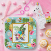 Hawaiian Feast Papieren Bordje (Feest)
