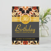 Hawaiian Fire Art Celebration Verjaardag Uitnodigi Kaart (Staand voorkant)