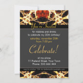 Hawaiian Fire Art Celebration Verjaardag Uitnodigi Kaart (Achterkant)