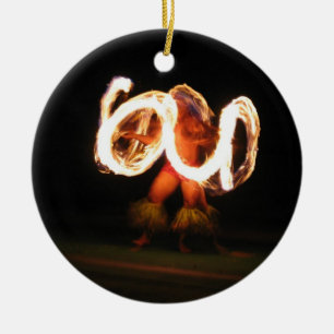 Hawaiian Fire Dance Keramisch Ornament