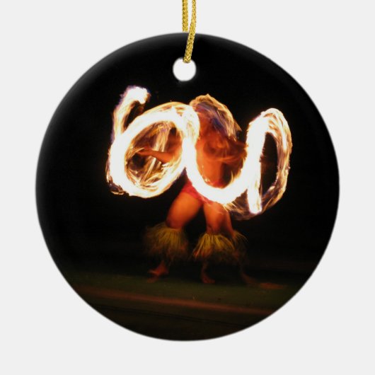 Hawaiian Fire Dance Keramisch Ornament (Voorkant)