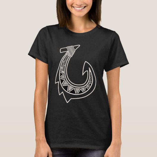 Hawaiian Fish Hook, Gevist T-shirt (Voorkant)