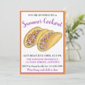 Hawaiian Fish Tacos Summer Cookout Picnic Kaart (Staand voorkant)