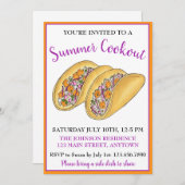 Hawaiian Fish Tacos Summer Cookout Picnic Kaart (Voorkant / Achterkant)